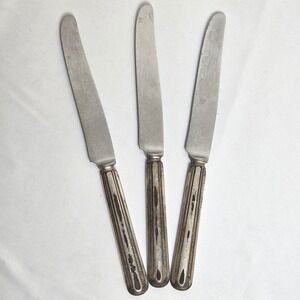 3 Vtg WM A Rogers Stainless Butter Knives, 9.25"